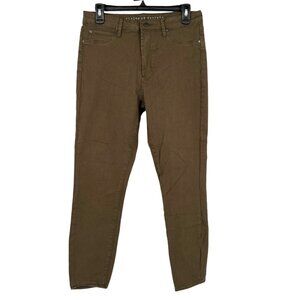 Articles Of Society Anthropologie Brown Slim Mid-rise Crop Jeans Size 29
